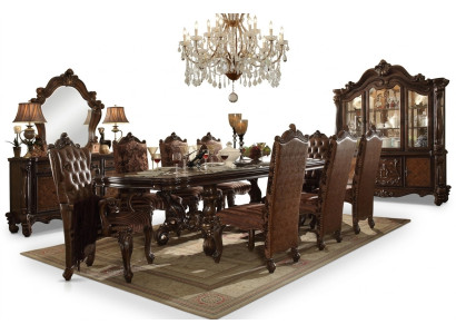 Juego de comedor conjunto vitrina mesa 8 sillas cómoda decorativa espejo estilo barroco