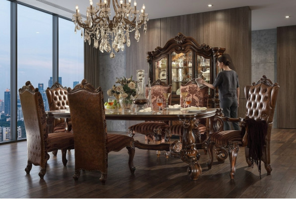 Mesa de comedor real de madera Mesas Clásico Barroco Rococó Comedor