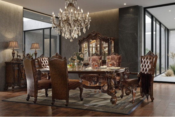 Mesa de comedor real de madera Mesas Clásico Barroco Rococó Comedor