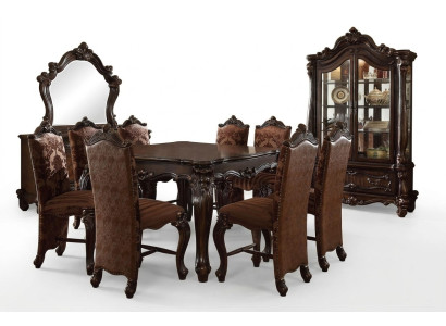 Mesa de comedor clásica de madera conjunto de comedor de 8 sillas.