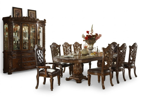 Comedor Juego completo Mesa Aparador 8 sillas Vitrina Conjunto barroco