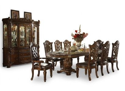 Comedor Juego completo Mesa Aparador 8 sillas Vitrina Conjunto barroco