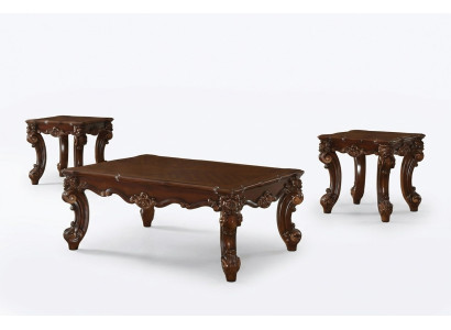 Mesa de madera, mesas de café de madera, muebles de salón macizos 135x90cm.
