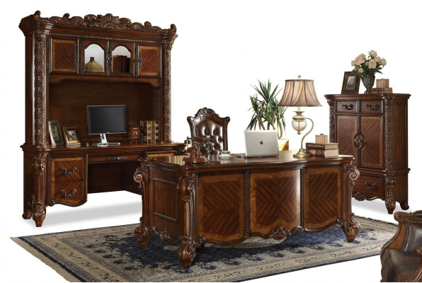 Mesa de escritorio de lujo de estilo antiguo barroco rococó para oficina.