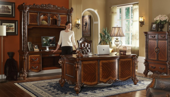 Escritorio de oficina Silla de escritorio Escritorios Mesa Madera Silla Conjunto de 2 piezas Mesas