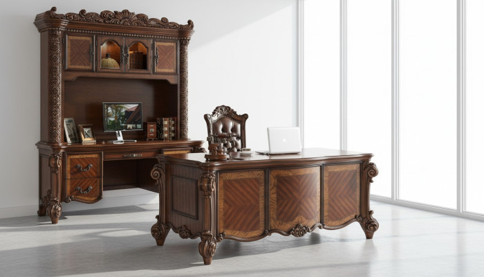 Escritorio de oficina Silla de escritorio Escritorios Mesa Madera Silla Conjunto de 2 piezas Mesas