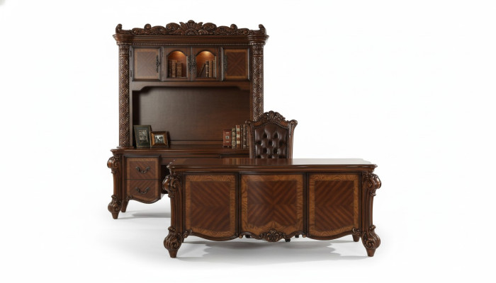 Escritorio de oficina Silla de escritorio Escritorios Mesa Madera Silla Conjunto de 2 piezas Mesas