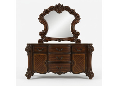 Cómoda con espejo Conjunto de dormitorio de armarios decorativos Cómodas Aparador de madera