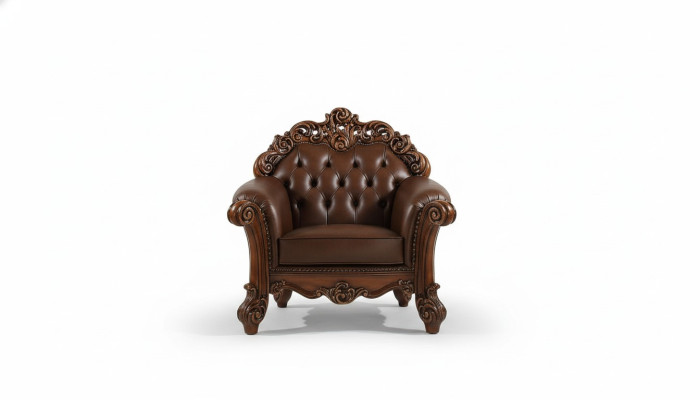 Sillón de cuero de un asiento sofá sofás diseño tapicería lujo clásico individual