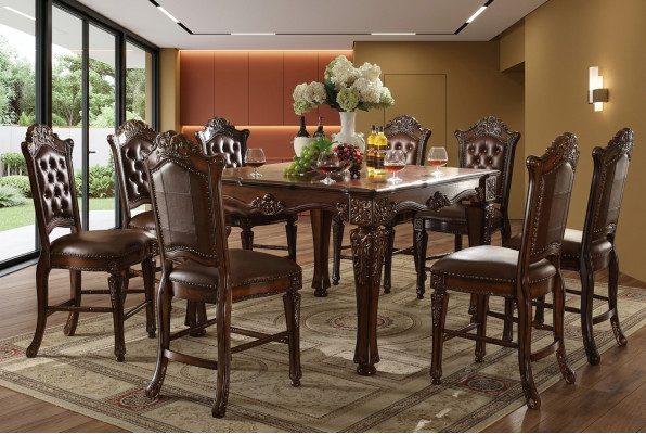 Mesa de comedor 6 sillas Set de comedor Conjunto de mesa de comedor clásica de 7 piezas.