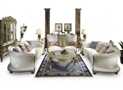 Conjunto de sofás Chesterfield de lujo 4+4+1+1 plazas con mesa de centro muebles sofá.