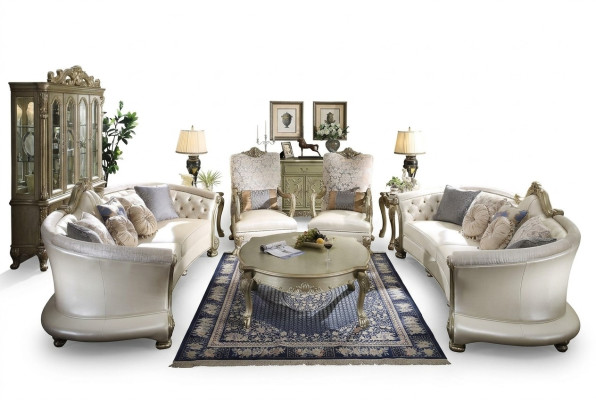 Conjunto completo de sofá 4+1 plazas + mesa de centro Diseño de sala de estar