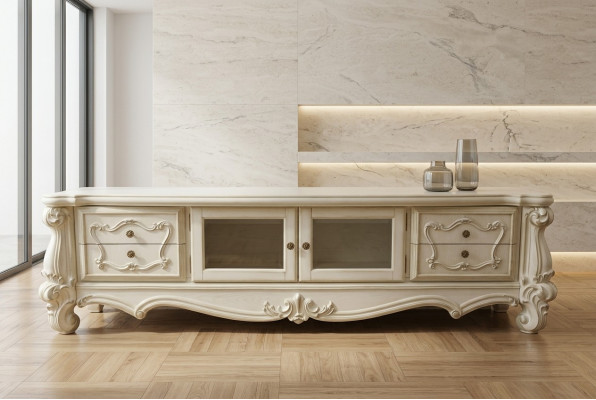 Buffet de TV Mueble bajo RTV Mesa Sala de estar Madera Decoración Clásico