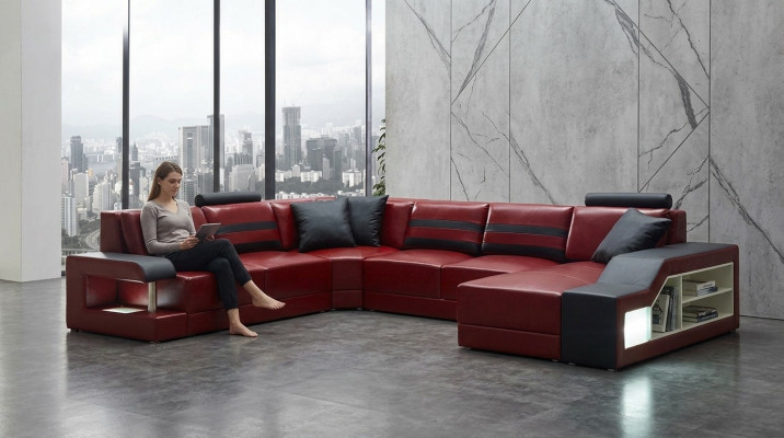 Moderno sofá en forma de U, conjunto de esquina tapizado, rincón de sofá, mueble de diseño para sentarse, sofás.