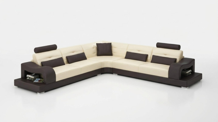 Sofá de cuero sofá conjunto de estar en forma de L decoración de diseño moderno sofá esquinero sofás.