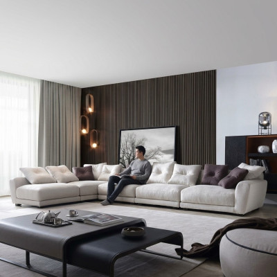 Sofá esquinero de sala de estar Sofá cama Sofá Sofás Conjunto de sofás en forma de L Conjunto de sofás de cuero Nuevo