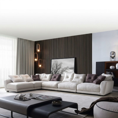 Sofá esquinero de sala de estar Sofá cama Sofá Sofás Conjunto de sofás en forma de L Conjunto de sofás de cuero Nuevo
