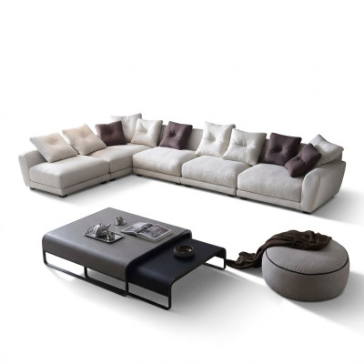 Sofá esquinero de sala de estar Sofá cama Sofá Sofás Conjunto de sofás en forma de L Conjunto de sofás de cuero Nuevo
