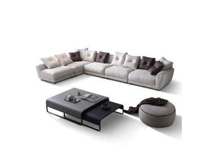 Sofá esquinero de sala de estar Sofá cama Sofá Sofás Conjunto de sofás en forma de L Conjunto de sofás de cuero Nuevo