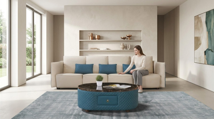Sofá de 4 plazas Sofás de lujo Sofás tapizados de lujo Sofás de tela lujosos Sofá diseñador
