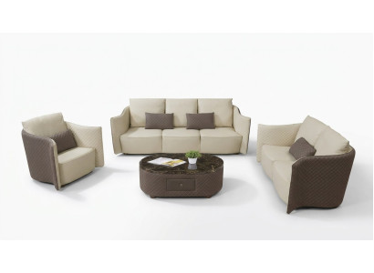 Sofá conjunto de 3+2+1 plazas, diseño de sofá moderno acolchado.
