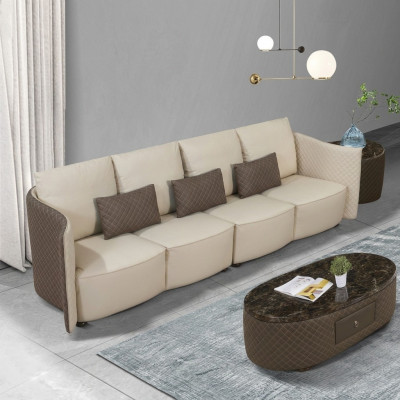 Sofá Sofá Tapizado Sofás de 4 plazas Textil grande xxl Sofás de salón de cuero