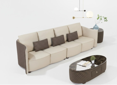 Sofá Sofá Tapizado Sofás de 4 plazas Textil grande xxl Sofás de salón de cuero