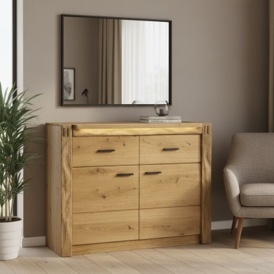 Diseño cómoda cómodas de madera aparador moderno aparador alto armario 116cm nuevo