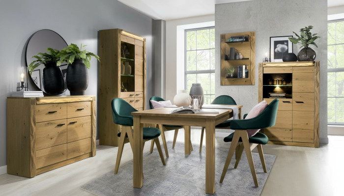 Mesa de madera extensible de diseño para sala de estar y comedor, nueva, 160/200cm.