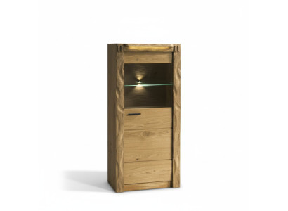 Mueble de pared Armario Armarios Vitrina Cristal Diseño Alto Madera Vitrinas Sala de estar Muebles