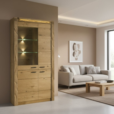 Vitrina armario cómoda sala de estar vidrio estante vitrinas estantes madera armarios nuevo.