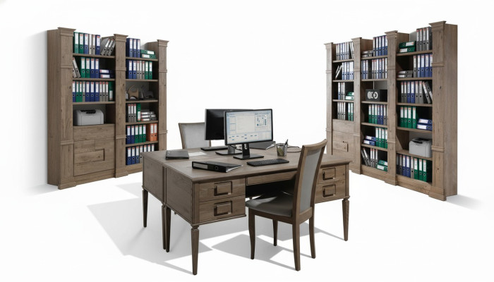 Diseño Oficina Despacho Mesa Estante Archivador Decoración Escritorios