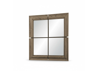 Espejo de pared Marco de madera Muebles de espejo Nuevo 105*105cm Vidrio Marco de pared xxl moderno