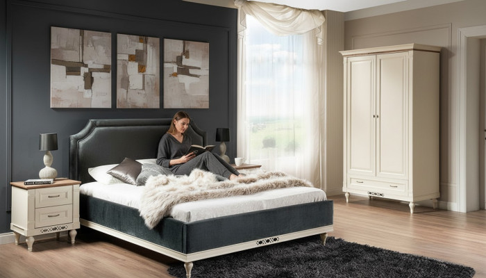 Cama acolchada de diseño de lujo para hoteles, cama matrimonial de 140/160cm para habitación doble, textil.