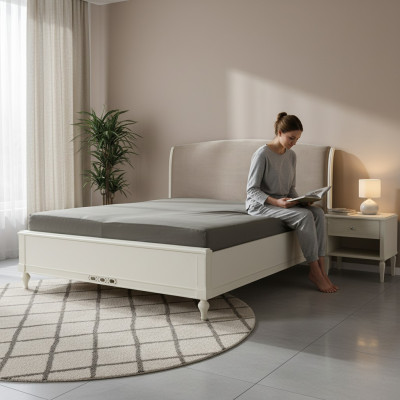 Cama camas cama matrimonial dormitorio cuero tapizado Textil camas dobles nuevo Textil