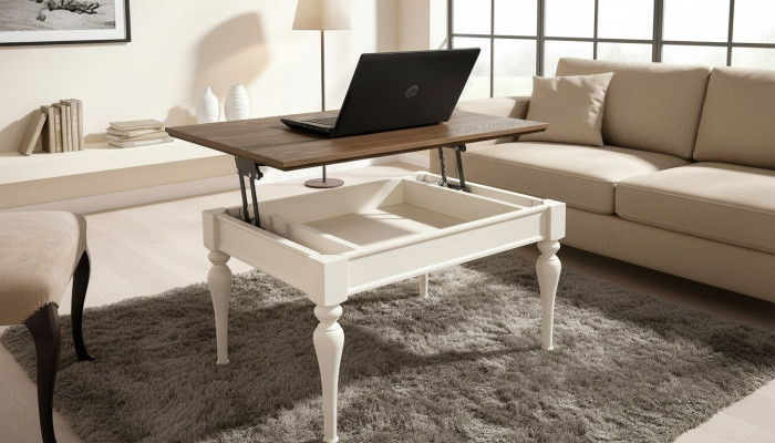 Sofá multifuncional mesa de centro de madera diseño de mesa de café auxiliar sala de estar nueva.