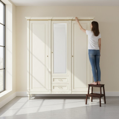 Armario de ropa Armarios Armario Mueble de madera de 3 puertas Dormitorio