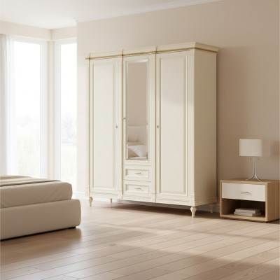 Armario de ropa Armarios Armario Mueble de madera de 3 puertas Dormitorio