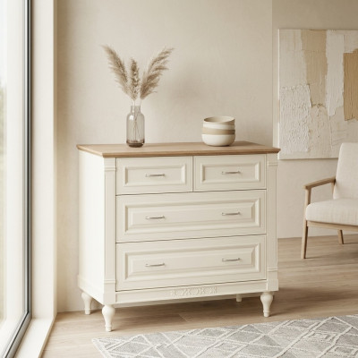 Cómoda Cómodas Diseño Sala de estar Muebles Credenza Madera Estilo Antiguo Nuevo Aparador