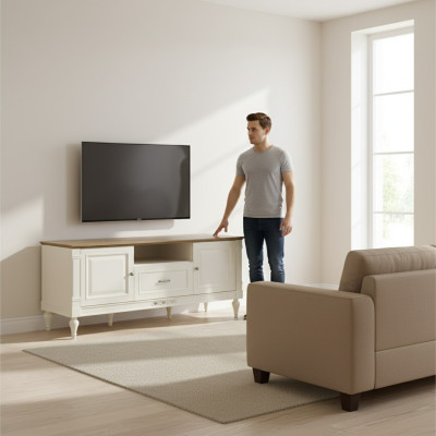 Aparador de TV Cómoda Armario Muebles de diseñador Mueble de televisión de madera Cómodas clásicas