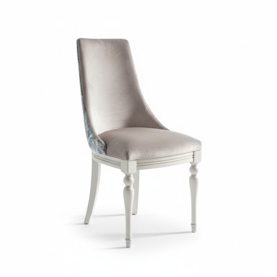 Silla de diseñador de lujo Silla de respaldo tapizada 1x Butaca Sala de estar Comedor Textil
