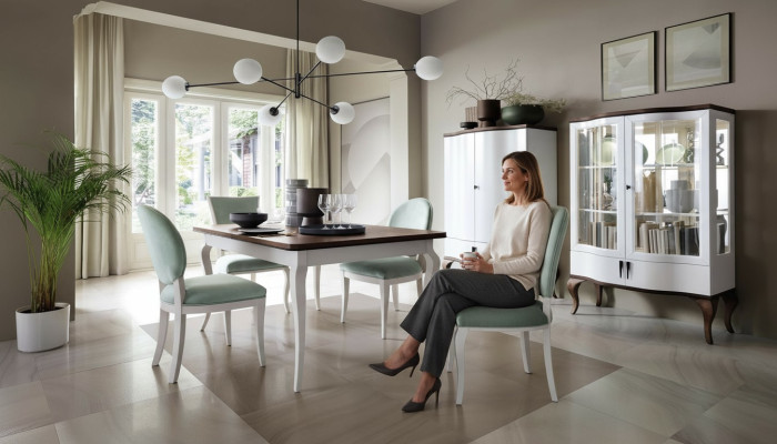 Muebles de lujo Mesa de comedor Mesa Sala de estar Diseño de madera Mesas 140/330 cm Nuevo