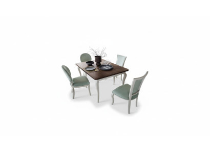 Juego de comedor Mesa de comedor 4 sillas Set Set Conjunto Grupo de comedor Mesa Clásica