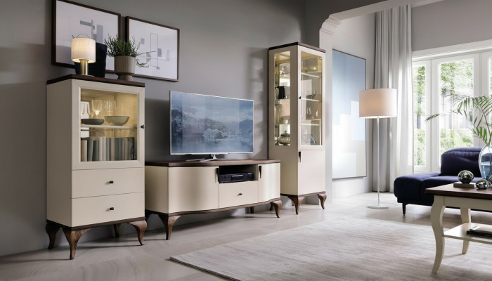 Diseño vitrina armario de cristal salón escaparate vitrinas estante aparador madera