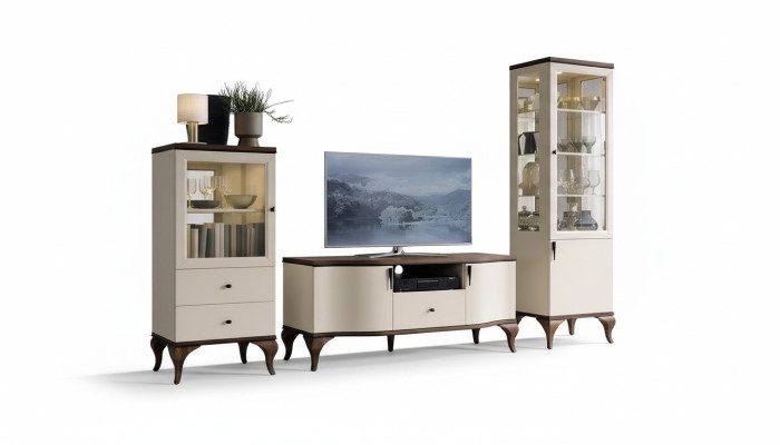 Diseño vitrina armario de cristal salón escaparate vitrinas estante aparador madera