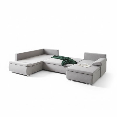 Tela sofá en forma de U, sala de estar, conjunto de sofá de esquina de diseño moderno