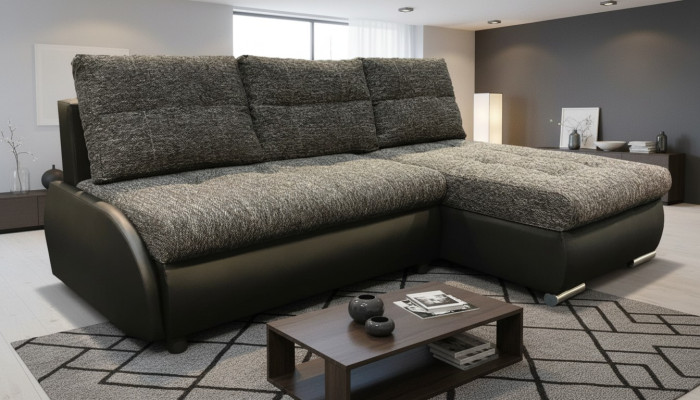 Diseño de sofá esquinero sofá cama sofás función cama cuero textil tapicería nuevo