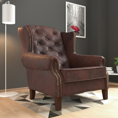 Diseño Sillón Cuero Lujo Sofá de televisión Sofá Relax 1 plaza Salón Club