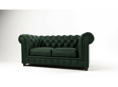 Chesterfield de lujo 2 plazas Sofá tapizado de tela Sofá conjunto nuevo