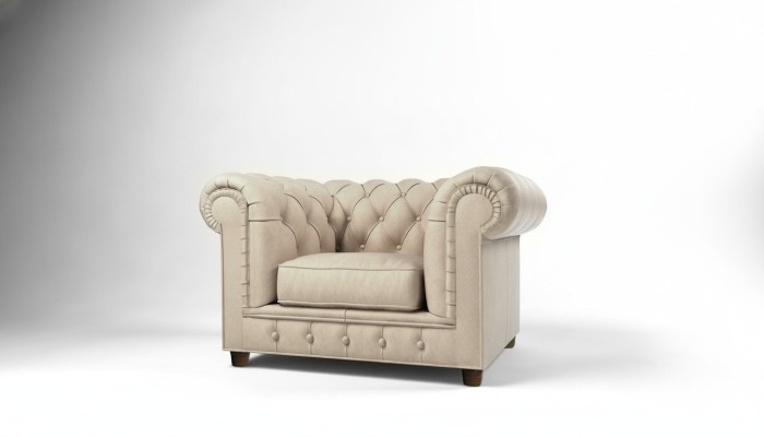 Edler Diseño Chesterfield Sillón Tapizado Asiento de TV Lounge Club Textil